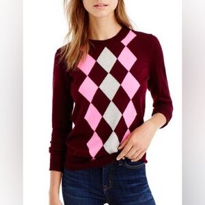 J. Crew Tippi Argyle Sweater M